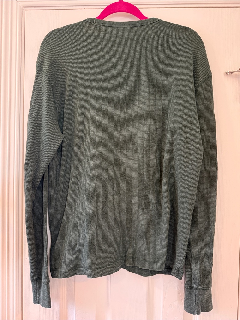 Old Navy Forest Green Waffle Thermal Long Sleeve - Picture 3 of 3